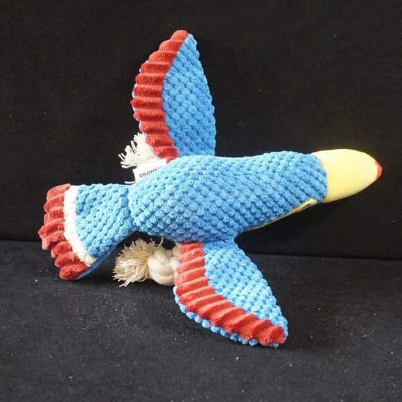 Stuffed and Rope Toucan Dog Toy for Medium Size Dogs - Picture 4 of 4